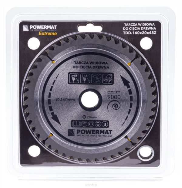 Kotúč na drevo TDD-160x20x48Z - POWERMAT PM0880 – Obrázok 4