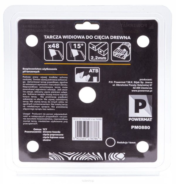 Kotúč na drevo TDD-160x20x48Z - POWERMAT PM0880 – Obrázok 5