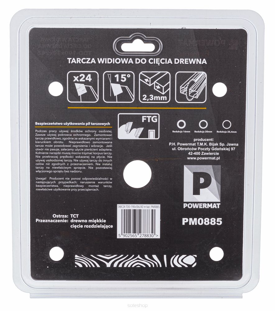 Vídiový kotúč na drevo 190x30mm + 24 rezných zubov – Obrázok 4
