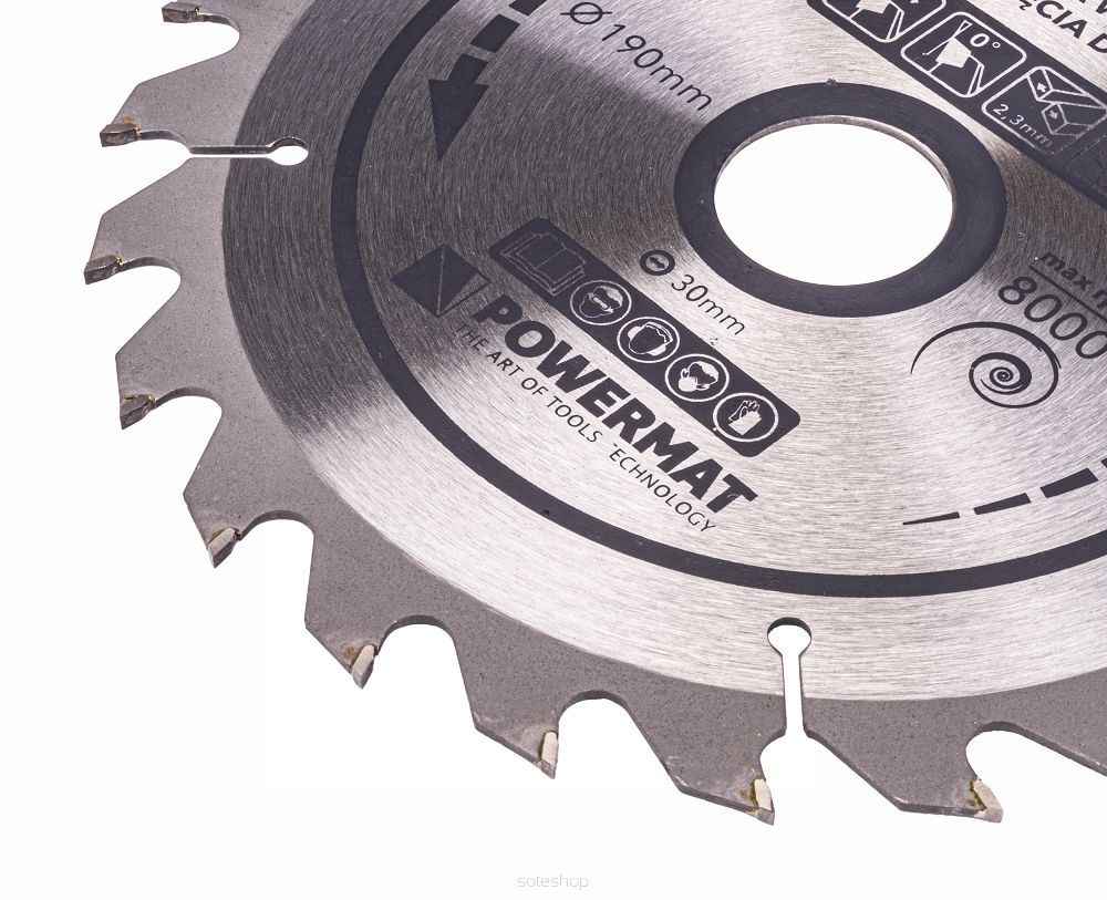 Vídiový kotúč na drevo 190x30mm + 24 rezných zubov – Obrázok 6