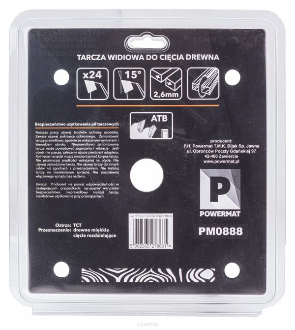 Vídiový kotúč na drevo 210x30 24z TDD-210x30x24Z – Obrázok 2