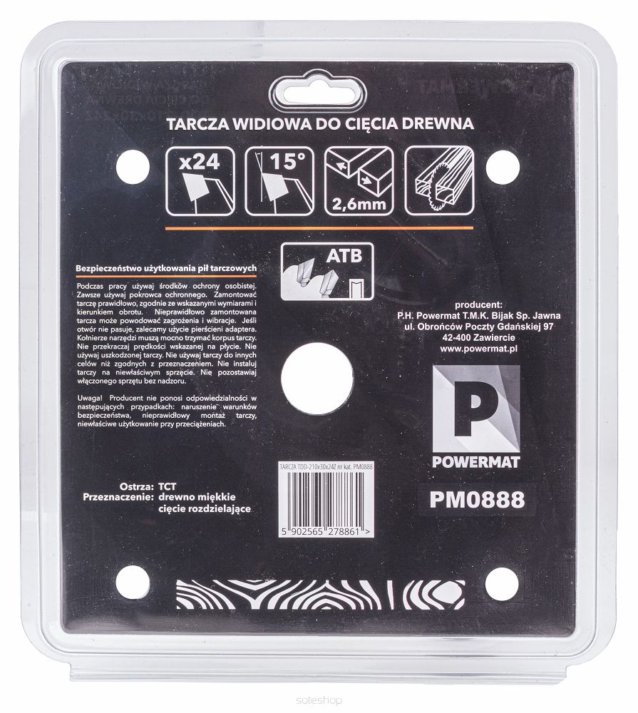 Vídiový kotúč na drevo 210x30 24z TDD-210x30x24Z – Obrázok 2