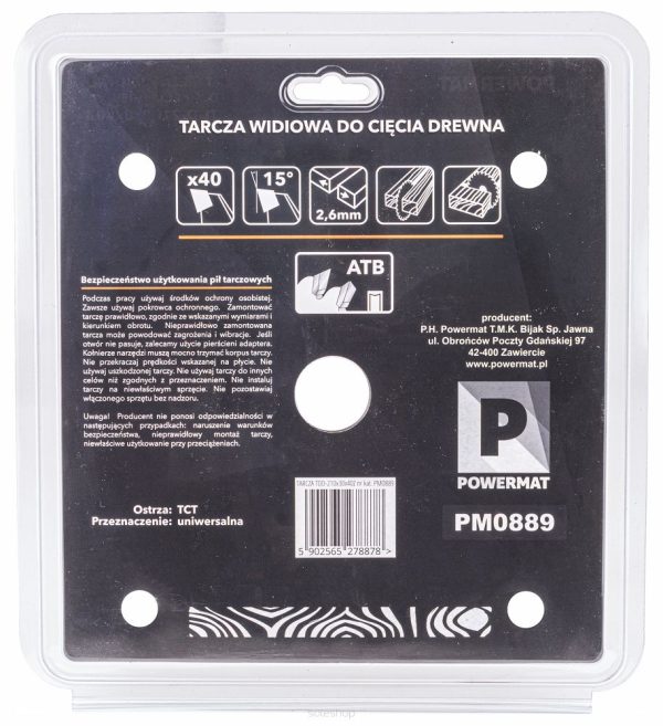 Pílový kotúč na drevo 210×30 40z | TDD-210x30x40Z – Obrázok 5
