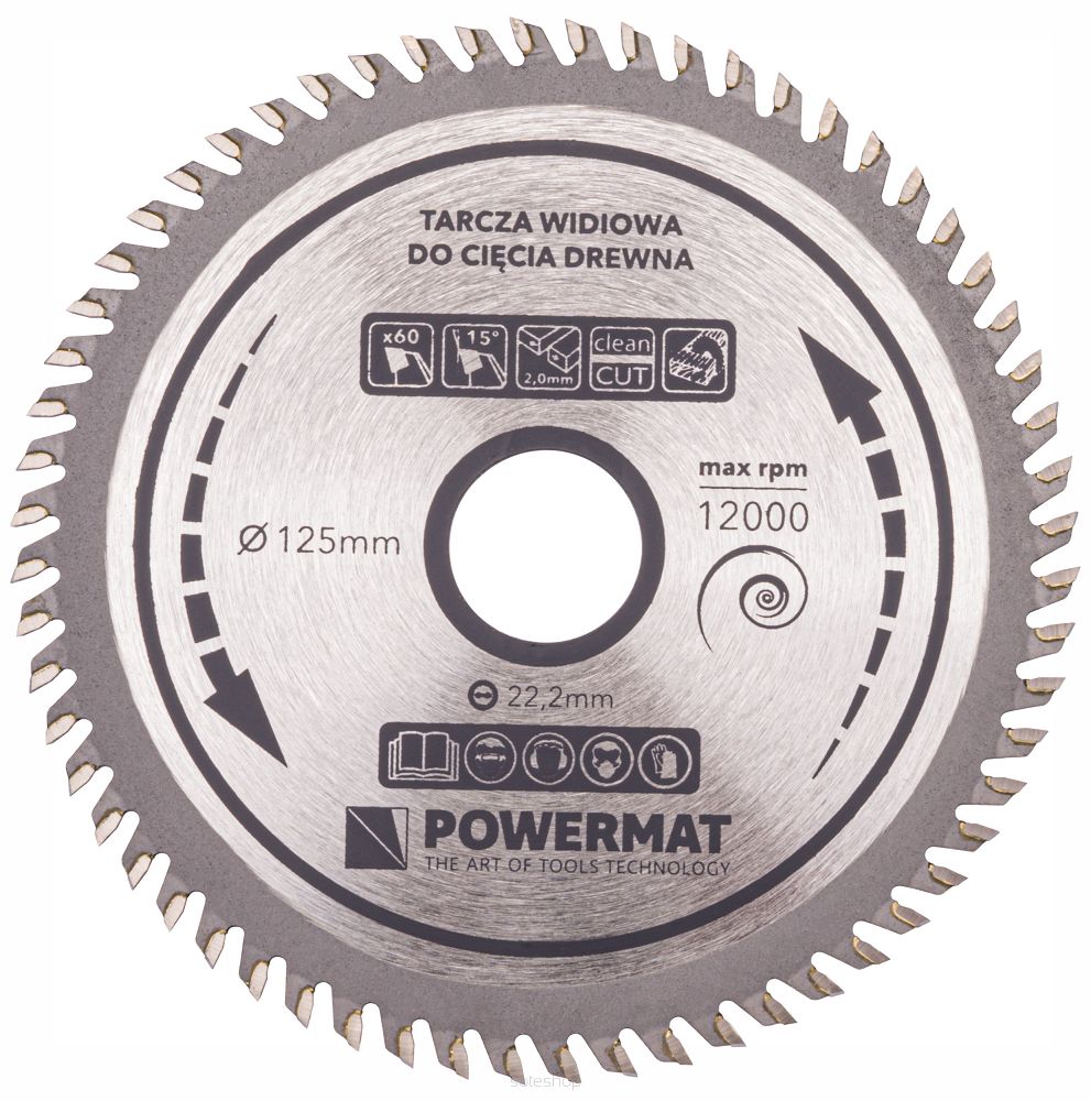 Vídiový kotúč na drevo 125x22,2 60z, TDD-125x22,2x60Z – Obrázok 6