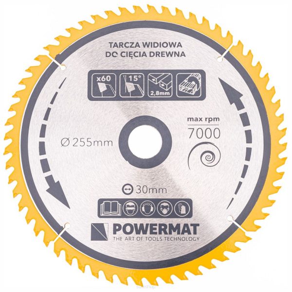 Vídiový kotúč na drevo 255x30 60z TDD-255x30x60Z – Obrázok 5