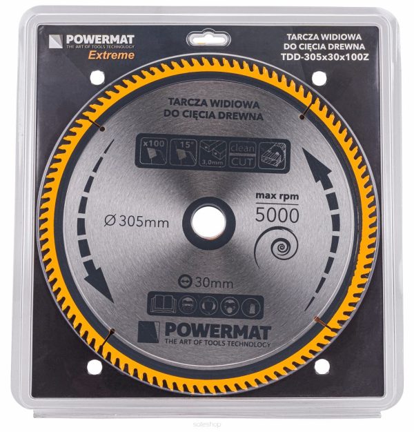 Pílový kotúč na drevo Powermat 305x30 mm – Obrázok 4