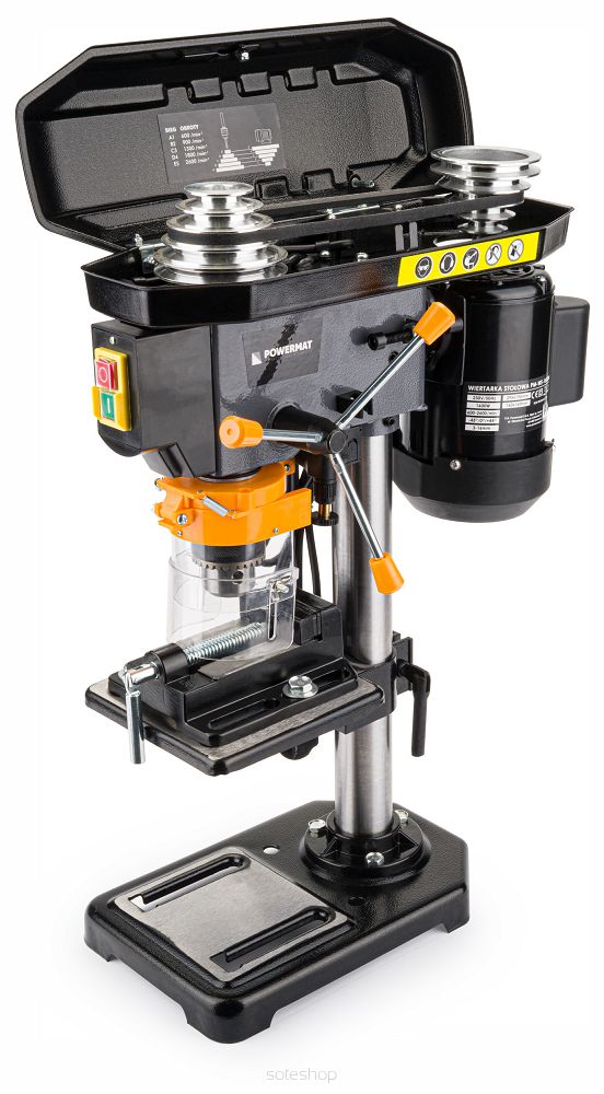 Stolová stojanová vŕtačka 1600W zverák+laser | PM-WS-1600M – Obrázok 6
