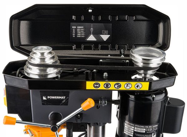 Stolová stojanová vŕtačka 1600W zverák+laser | PM-WS-1600M – Obrázok 7
