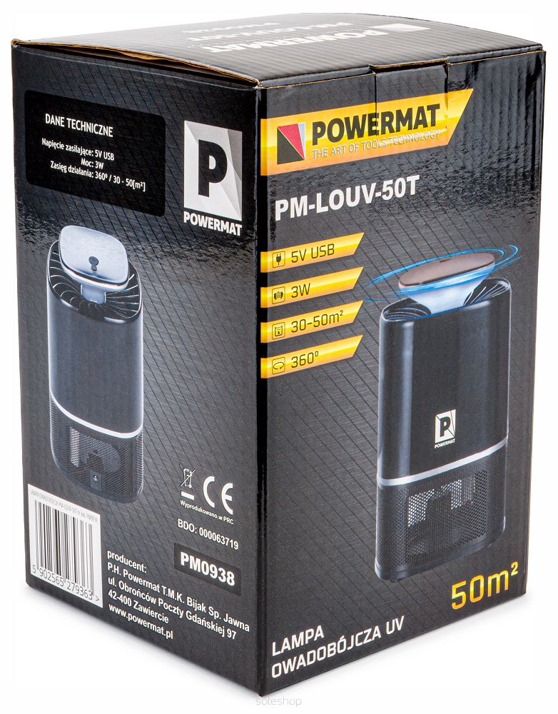 Elektrický lapač hmyzu LED UV | PM-LOUV-50T – Obrázok 7