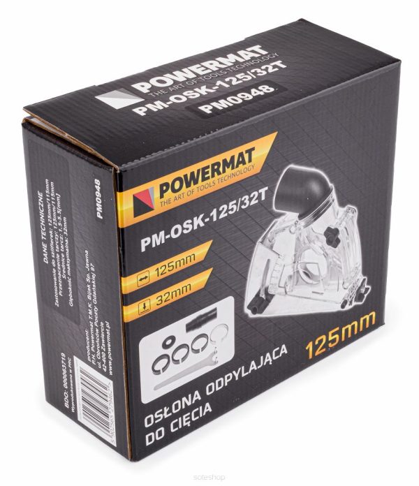 Protiprachový kryt na brúsku 125mm | PM-OSK-125/32T – Obrázok 7