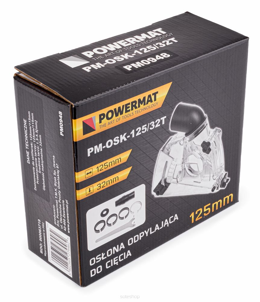 Protiprachový kryt na brúsku 125mm | PM-OSK-125/32T – Obrázok 7