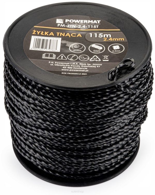 Žacia struna do krovinorezu 2.4mm 115m 4-hranná | PM-ZTN-2.4-115T – Obrázok 3