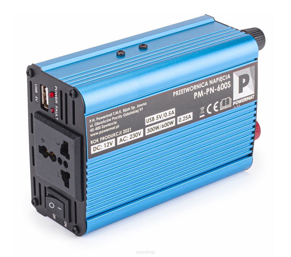 Menič napätia 12V/230V 600W | PM-PN-600S – Obrázok 2
