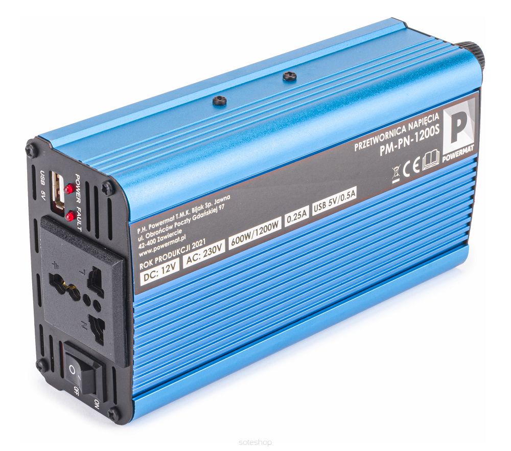 Menič napätia 12V/230 1200W | PM-PN-1200S – Obrázok 2