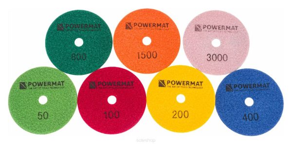 Sada diamantových kotúčov, na brúsenie tvrdých materiálov, POWERMAT | PM1108 – Obrázok 5