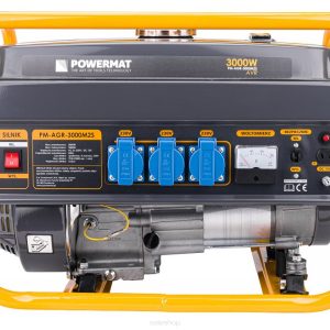 GENERÁTOR PRÚDU ELEKTROCENTRÁLA AVR 230V 3000W, POWERMAT PM-AGR-3000M2S PM1197