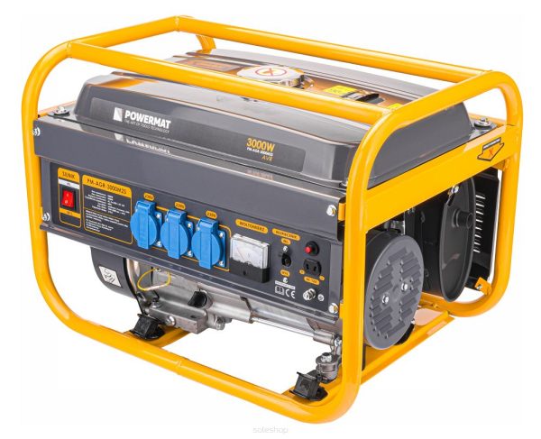 GENERÁTOR PRÚDU ELEKTROCENTRÁLA AVR 230V 3000W, POWERMAT PM-AGR-3000M2S PM1197 – Obrázok 2