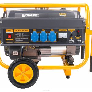 GENERÁTOR PRÚDU ELEKTROCENTRÁLA AVR 230V 3000W + KOLIESKA, POWERMAT PM-AGR-3000M2K PM1198