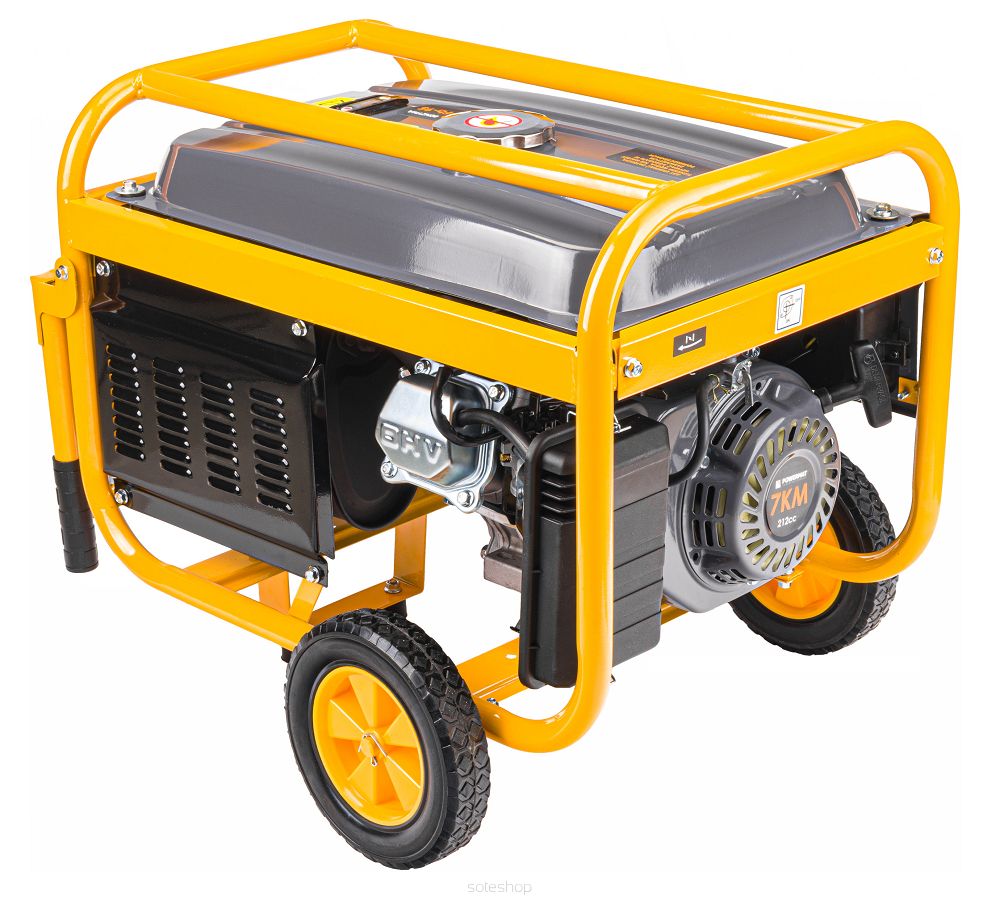 GENERÁTOR PRÚDU ELEKTROCENTRÁLA AVR 230V 3000W + KOLIESKA, POWERMAT PM-AGR-3000M2K PM1198 – Obrázok 4