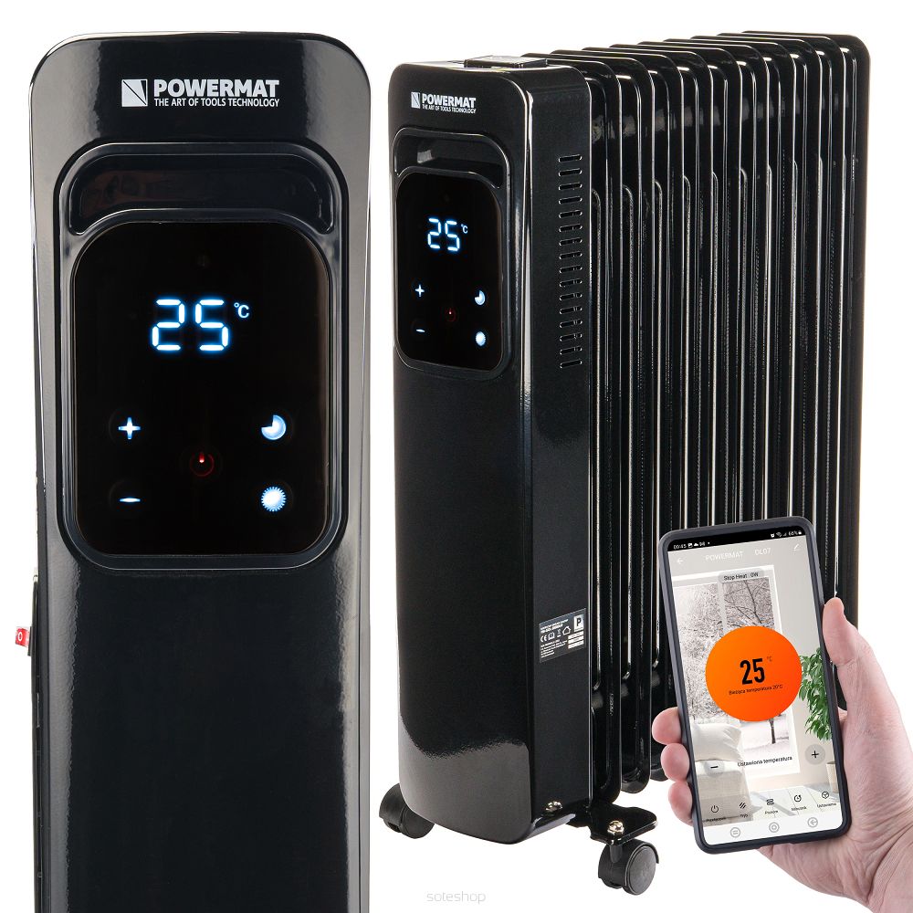 Elektrický olejový radiátor, 2500 W | PM-GOL-3000DLW