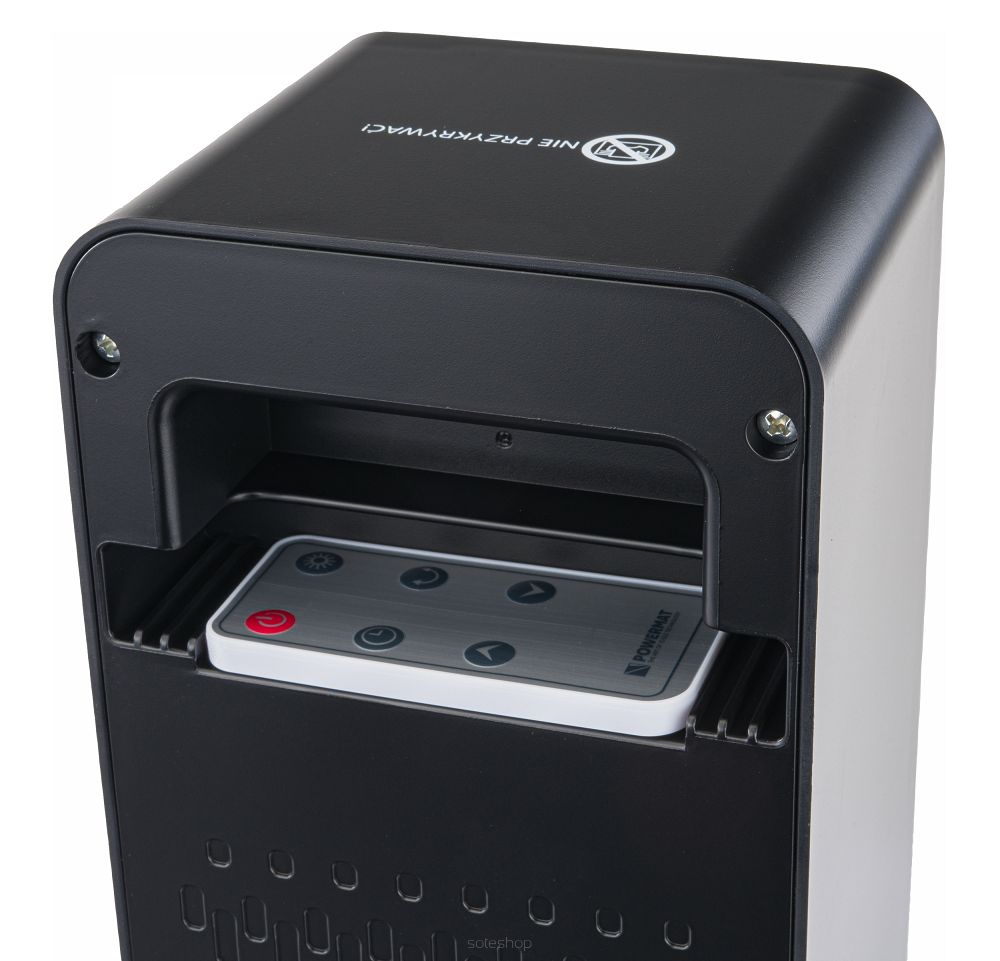 Stlpový elektrický ohrievač, čierny | PM-GKL-3000DL – Obrázok 6