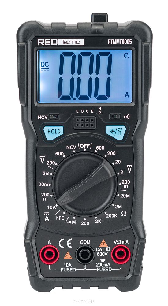 Digitálny multimeter RTMMT0005, 600V | RED TECHNIC