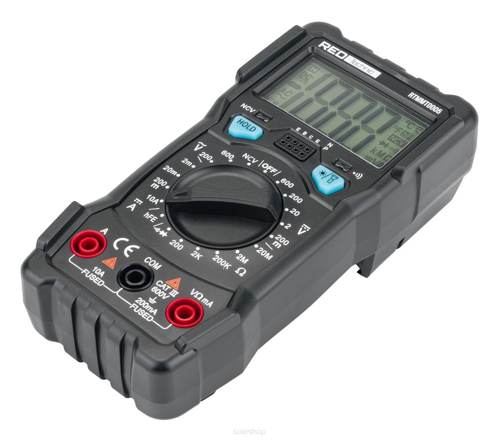 Digitálny multimeter RTMMT0005, 600V | RED TECHNIC – Obrázok 4