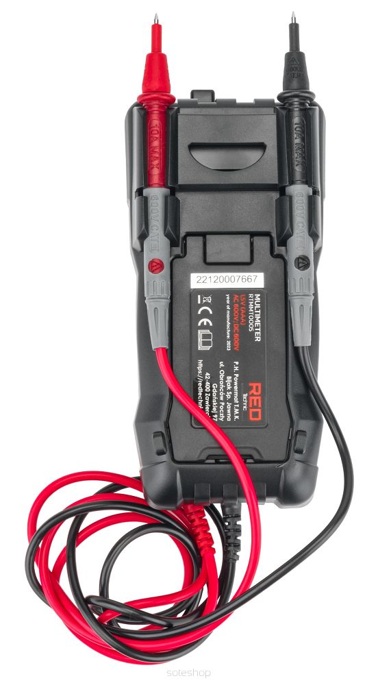 Digitálny multimeter RTMMT0005, 600V | RED TECHNIC – Obrázok 6