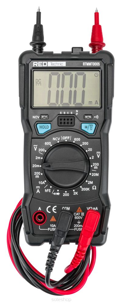 Digitálny multimeter RTMMT0005, 600V | RED TECHNIC – Obrázok 7