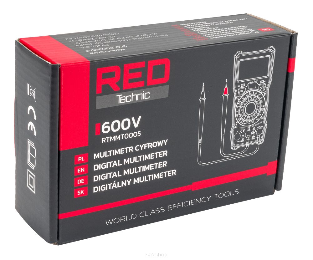 Digitálny multimeter RTMMT0005, 600V | RED TECHNIC – Obrázok 9