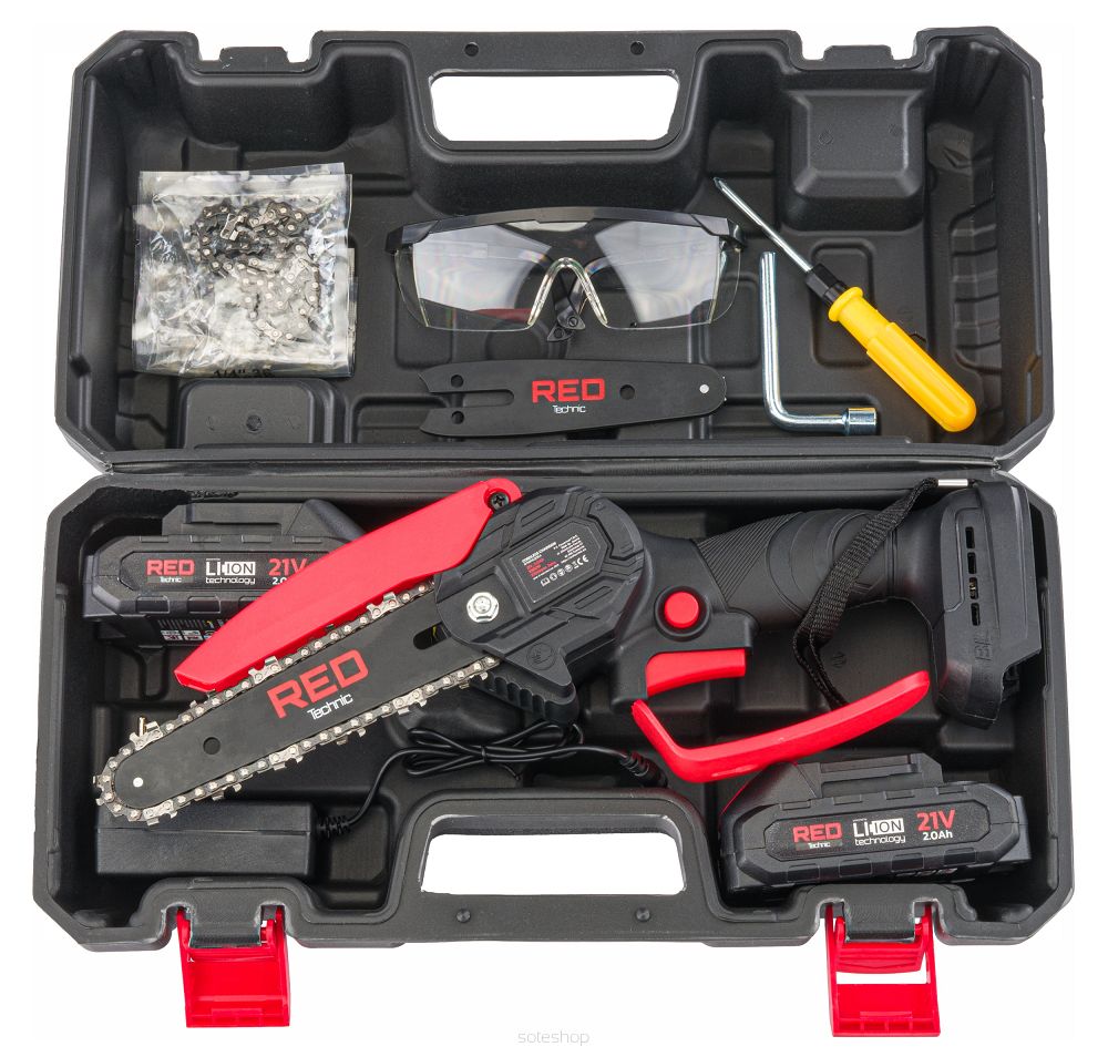 Akumulátorová reťazová píla RTMPA0064, 20V | RED TECHNIC – Obrázok 3
