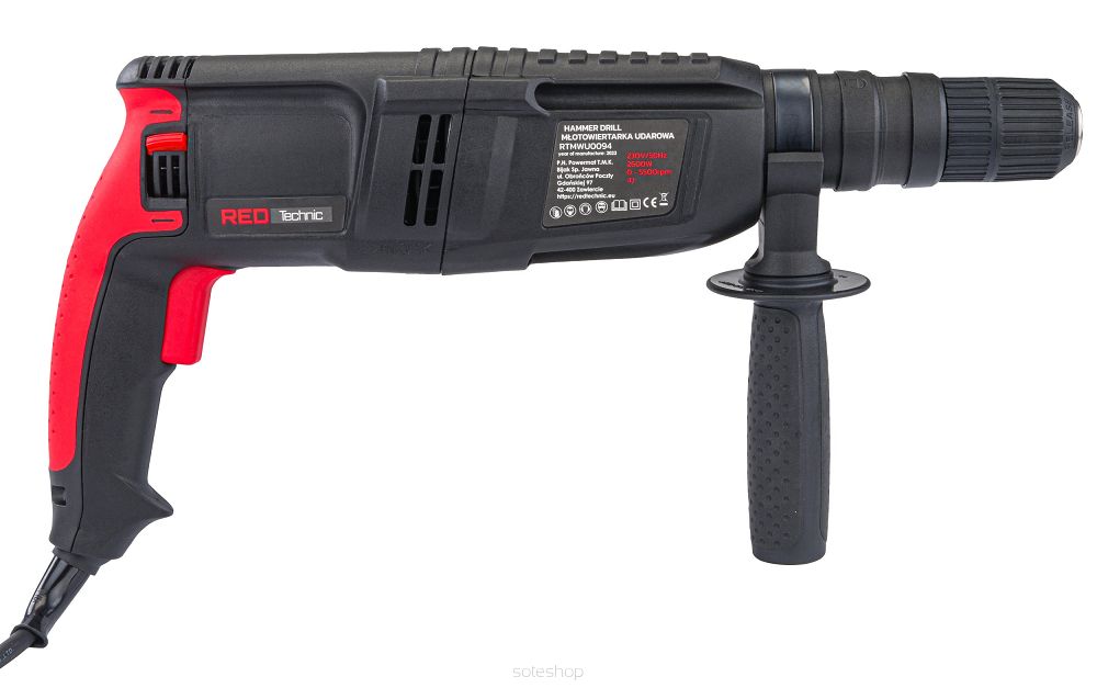 Príklepová vŕtačka RTMWU0094, 2600W | RED TECHNIC – Obrázok 2