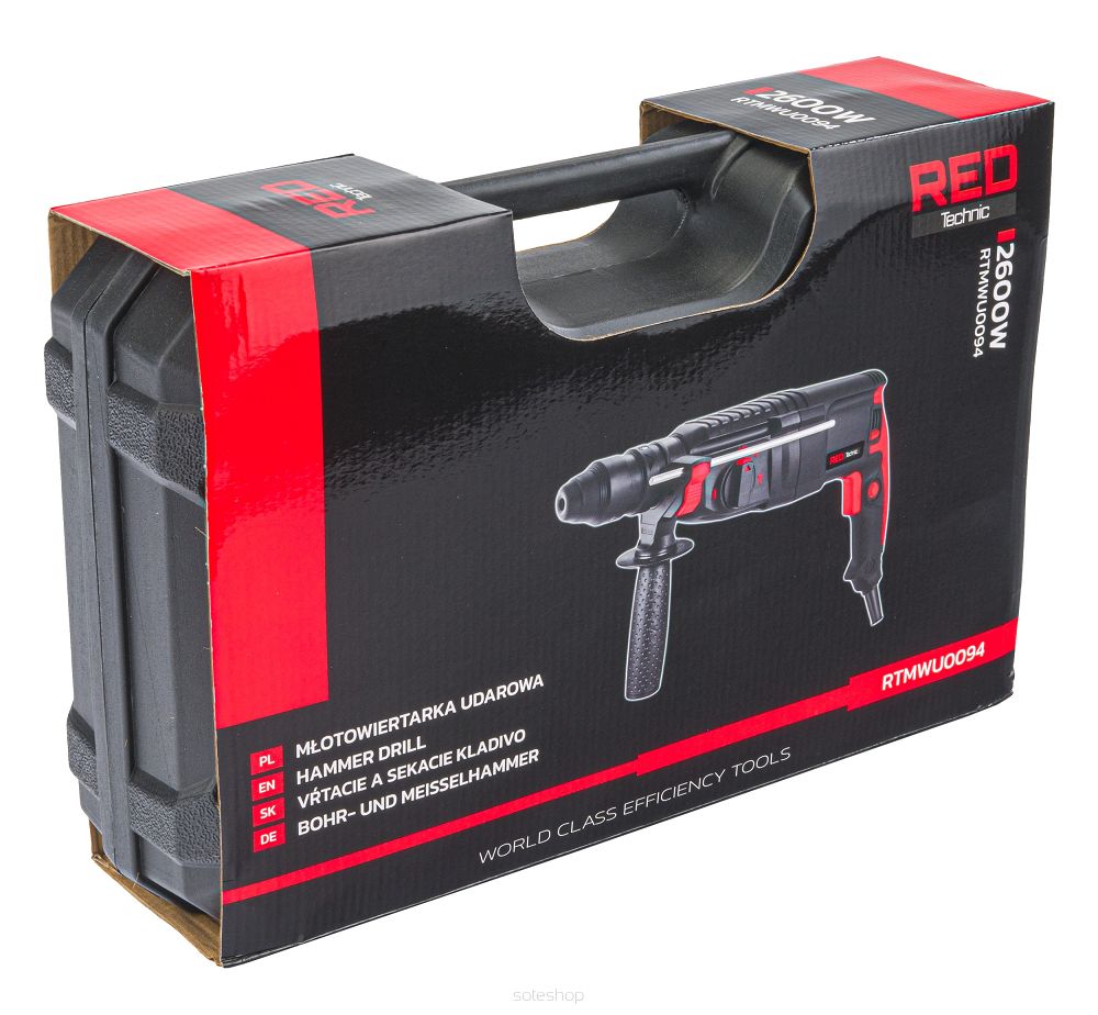 Príklepová vŕtačka RTMWU0094, 2600W | RED TECHNIC – Obrázok 8