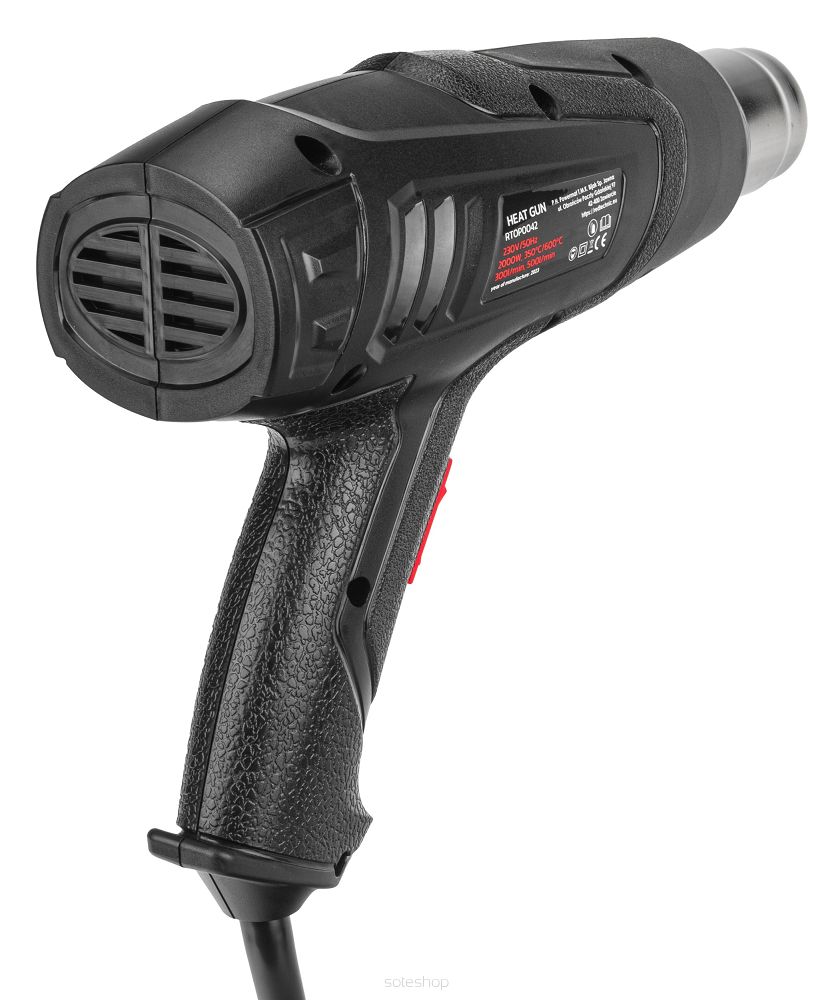 Teplovzdušná pištoľ RTOP0042, 2000W, 4 dýzy | RED TECHNIC – Obrázok 7