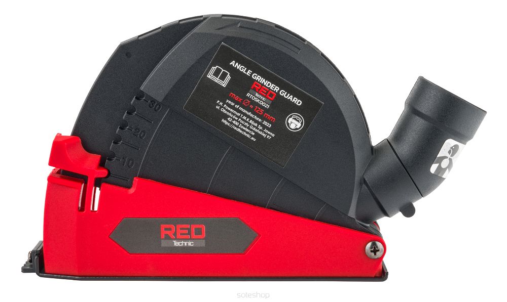 Protiprachový kryt na brúsku RTOSK0021, 125 mm | RED TECHNIC – Obrázok 3
