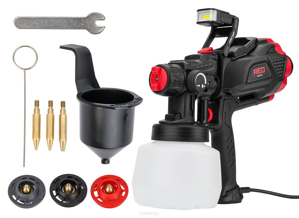 Striekacia pištoľ s LED osvetlením RTPDM0020, 650 W | RED TECHNIC – Obrázok 3