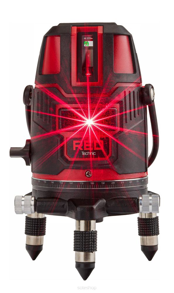 Krížový laser červený RTPLK0037, 360 stupňov | RED TECHNIC – Obrázok 2