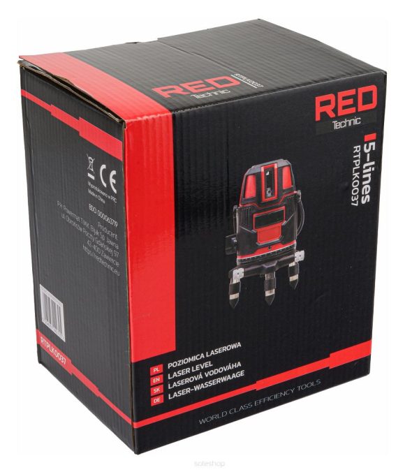 Krížový laser červený RTPLK0037, 360 stupňov | RED TECHNIC – Obrázok 16