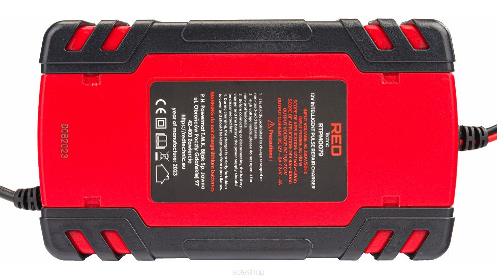 Nabíjačka mikroprocesorová RTPM0079, 12V/24V | RED TECHNIC – Obrázok 4