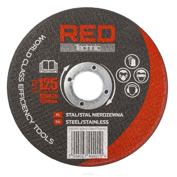 Kotúč rezný na kov 125×1,0x22,2mm RTTDM0102 RED TECHNIC
