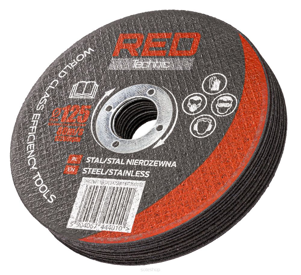Kotúč rezný na kov 125×1,0x22,2mm RTTDM0102 RED TECHNIC – Obrázok 2