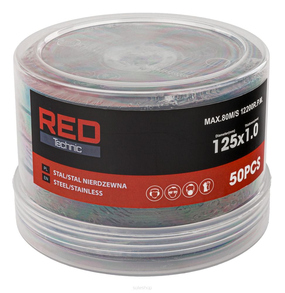 Kotúč rezný na kov 125×1,0x22,2mm RTTDM0102 RED TECHNIC – Obrázok 3
