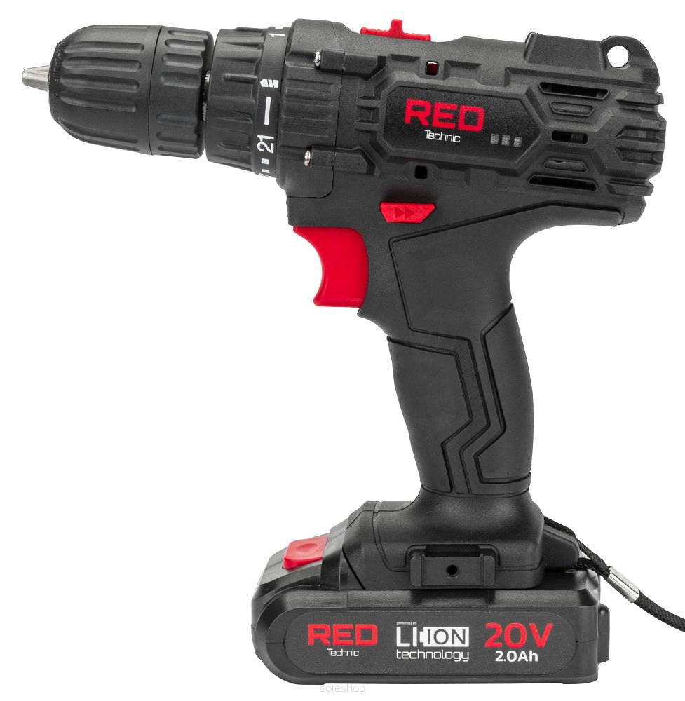 AKU vŕtací skrutkovač RTWA0033, LCD, 2x 20V | RED TECHNIC – Obrázok 4