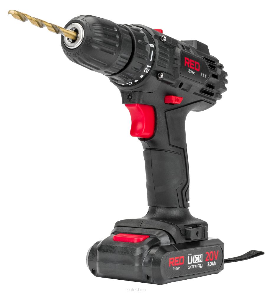 AKU vŕtací skrutkovač RTWA0033, LCD, 2x 20V | RED TECHNIC – Obrázok 7