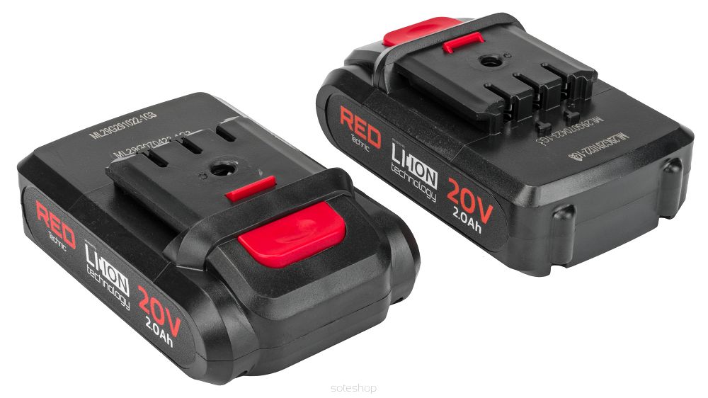 AKU vŕtací skrutkovač RTWA0033, LCD, 2x 20V | RED TECHNIC – Obrázok 9
