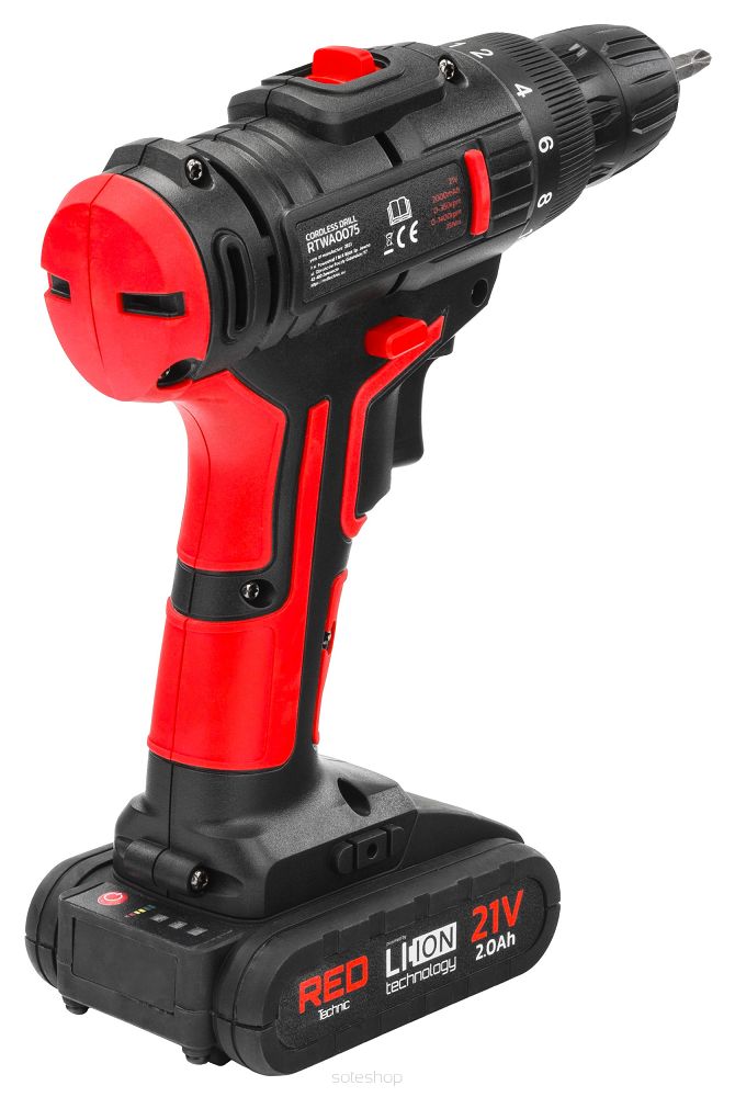 Akumulátorový skrutkovač RTWA0076, nárazový, 20V | RED TECHNIC – Obrázok 3