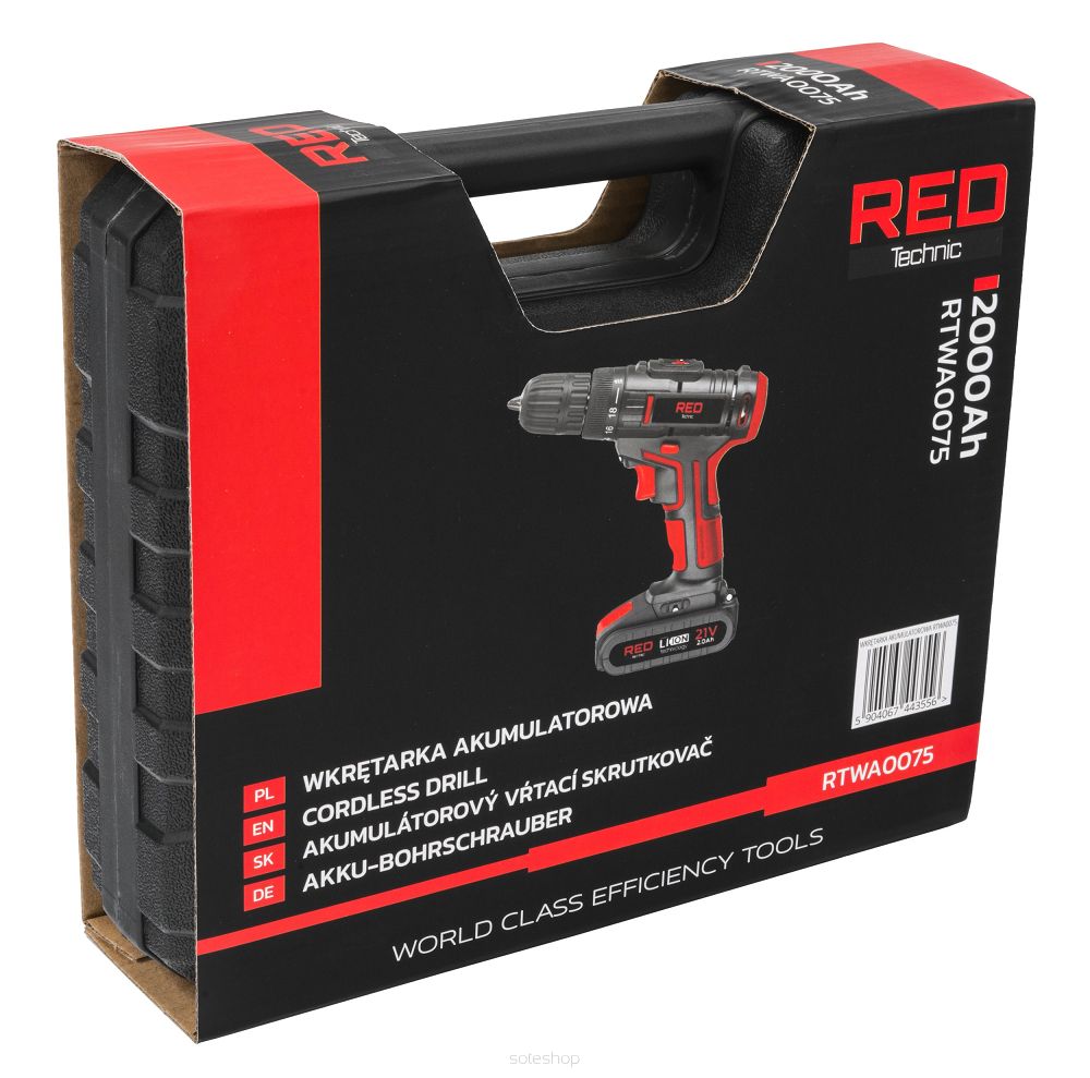 Akumulátorový skrutkovač RTWA0076, nárazový, 20V | RED TECHNIC – Obrázok 5