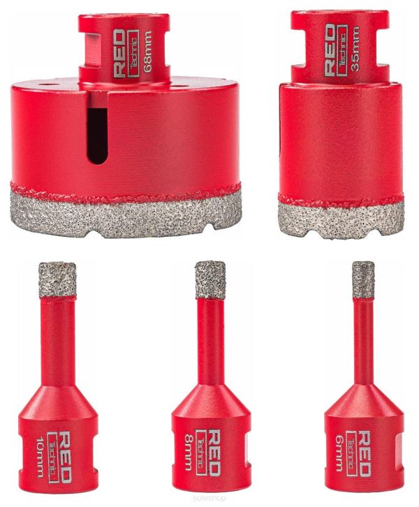 Sada diamantových korunkových vrtákov RTZOD0045, 5 ks | RED TECHNIC – Obrázok 11