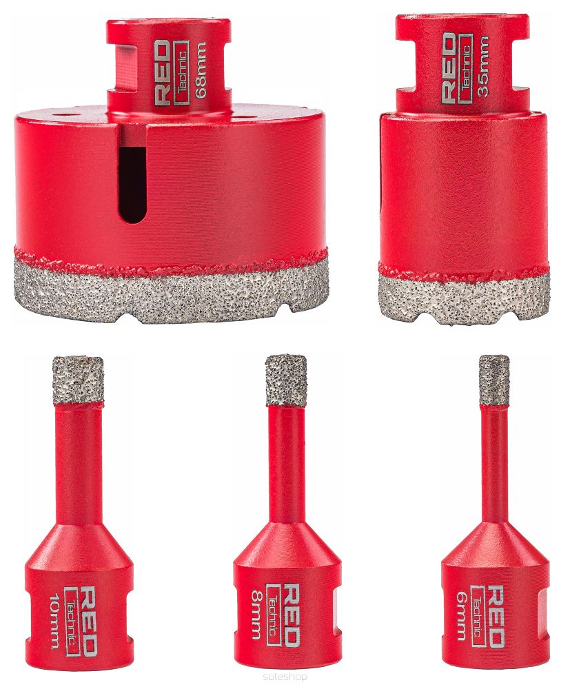 Sada diamantových korunkových vrtákov RTZOD0045, 5 ks | RED TECHNIC – Obrázok 11