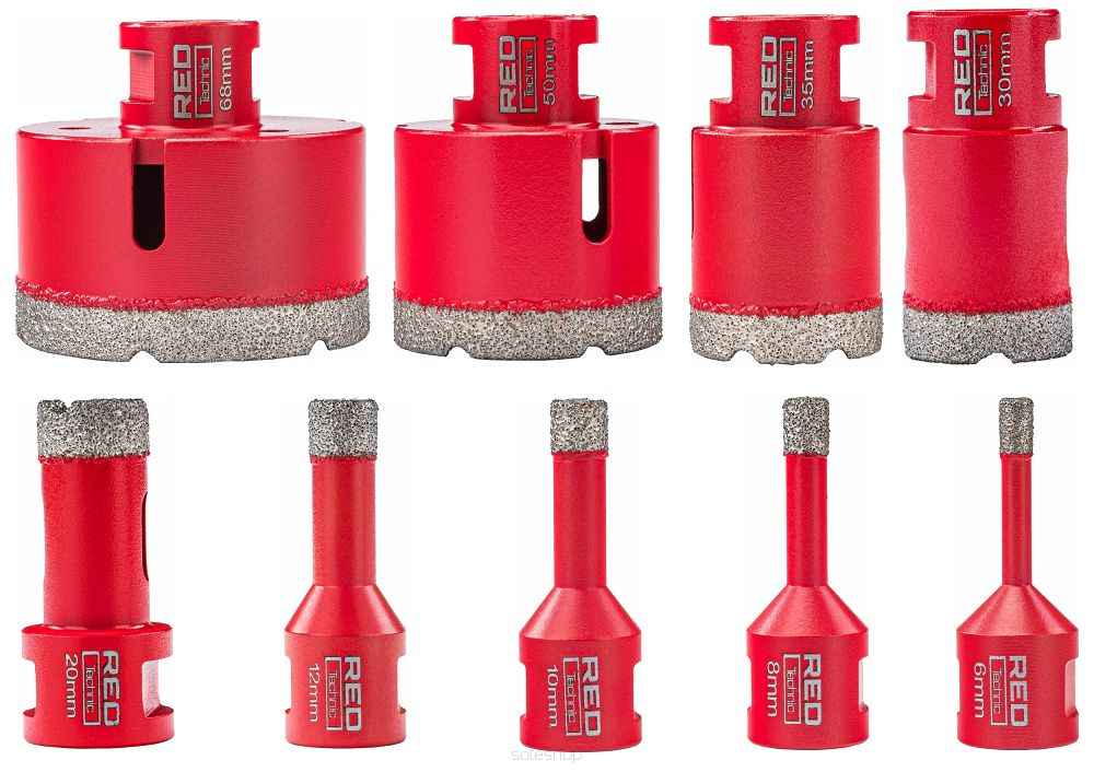 Sada diamantových korunkových vrtákov RTZOD0046, 9 ks | RED TECHNIC – Obrázok 9